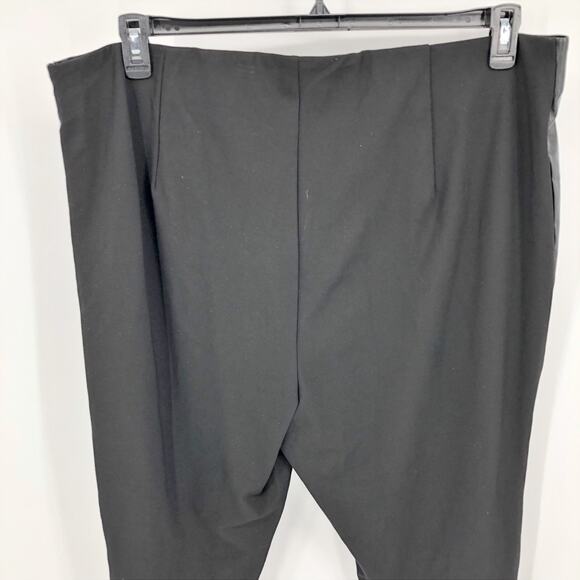 Calvin Klein Womens Faux-Leather Front Leggings 3X Black High Rise Pull On NWT - Picture 8 of 12